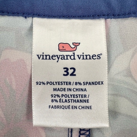 Vineyard Vines Men's Ocean Floral Board Shorts Size 32 Blue Pink Tie Waist Beach - Picture 7 of 12
